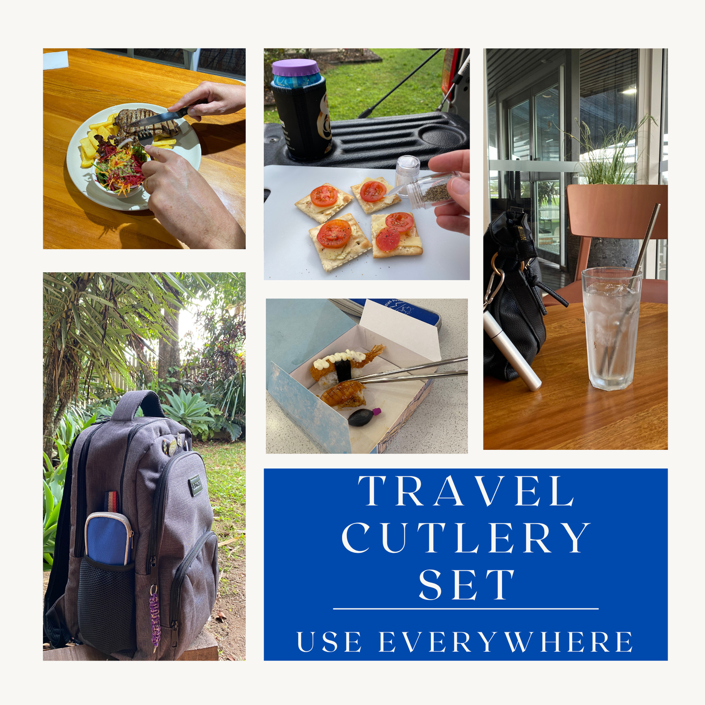 Venturing Ducks Complete Travel Cutlery Set with Case