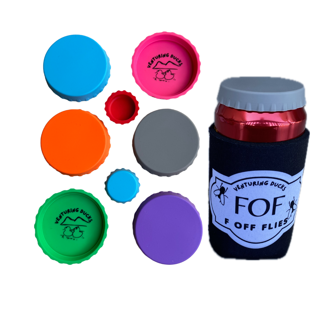 Venturing Ducks FOF Silicone Caps for Standard Cans and Glass Bottles