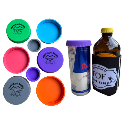 Venturing Ducks Mini FOF Silicone Caps for Mini or Slim Cans and Glass Bottles