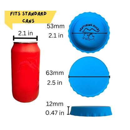 Venturing Ducks FOF Silicone Caps for Standard Cans and Glass Bottles